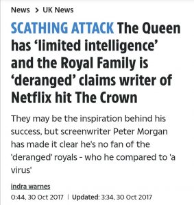 Scathing opinion of the royal family by Peter Morgan