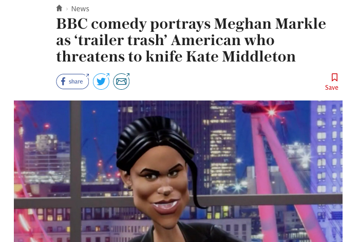 BBC portrays Meghan as trailer trash