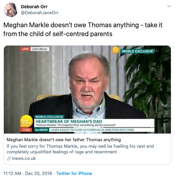 Thomas Markle abuse