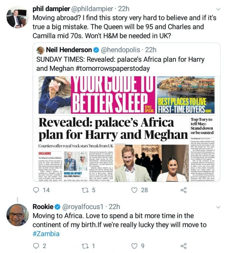 Palace's Africa Plan for Harry and Meghan