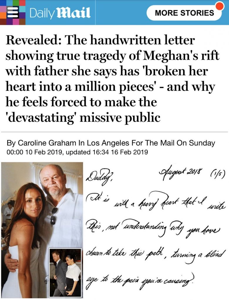Caroline Graham publishes Meghan's private letter