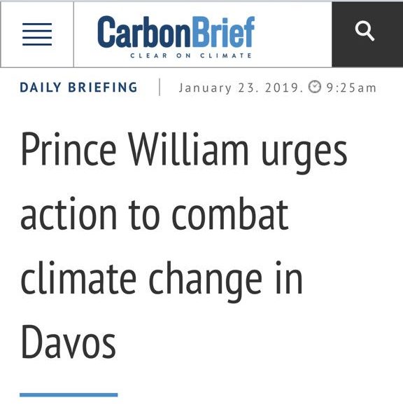 Prince William talks about climate change