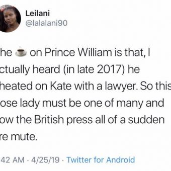 prince william affair was well known
