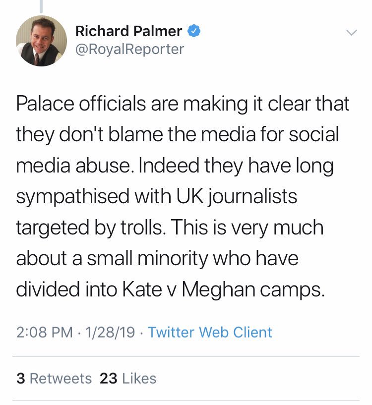 Richard Palmer claims palace staff sympathise with royal reporters