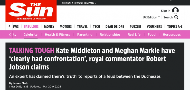 Robert Jobson Claims Kate and Meghan had confrontation