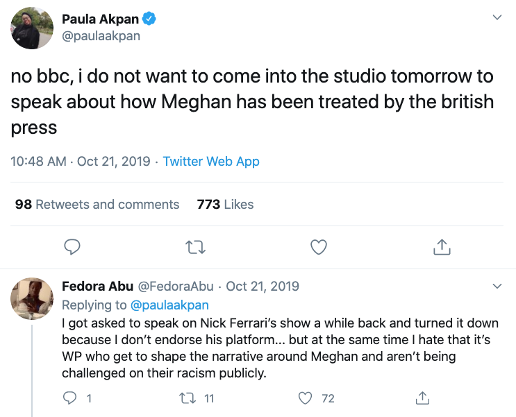 Paula Akpan declines BBC invite