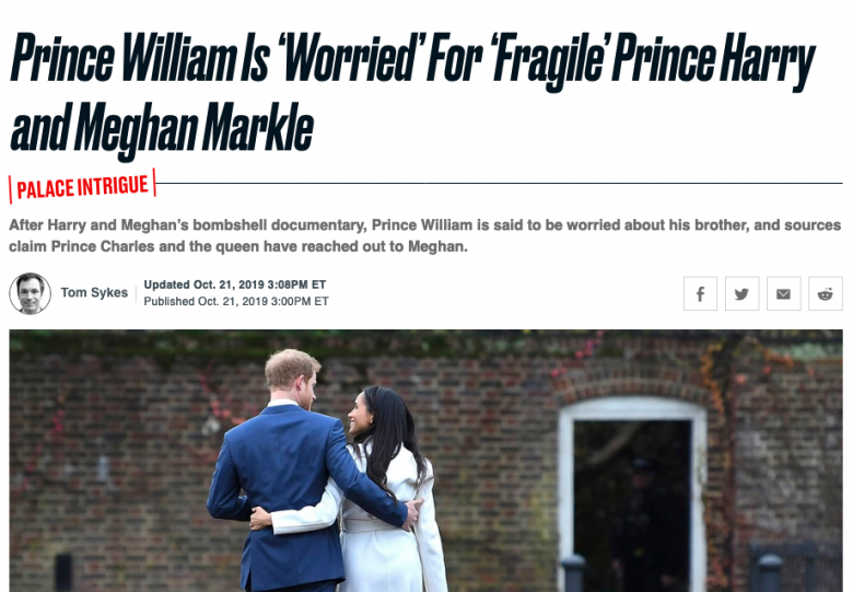Prince William is worried for fragile Prince Harry