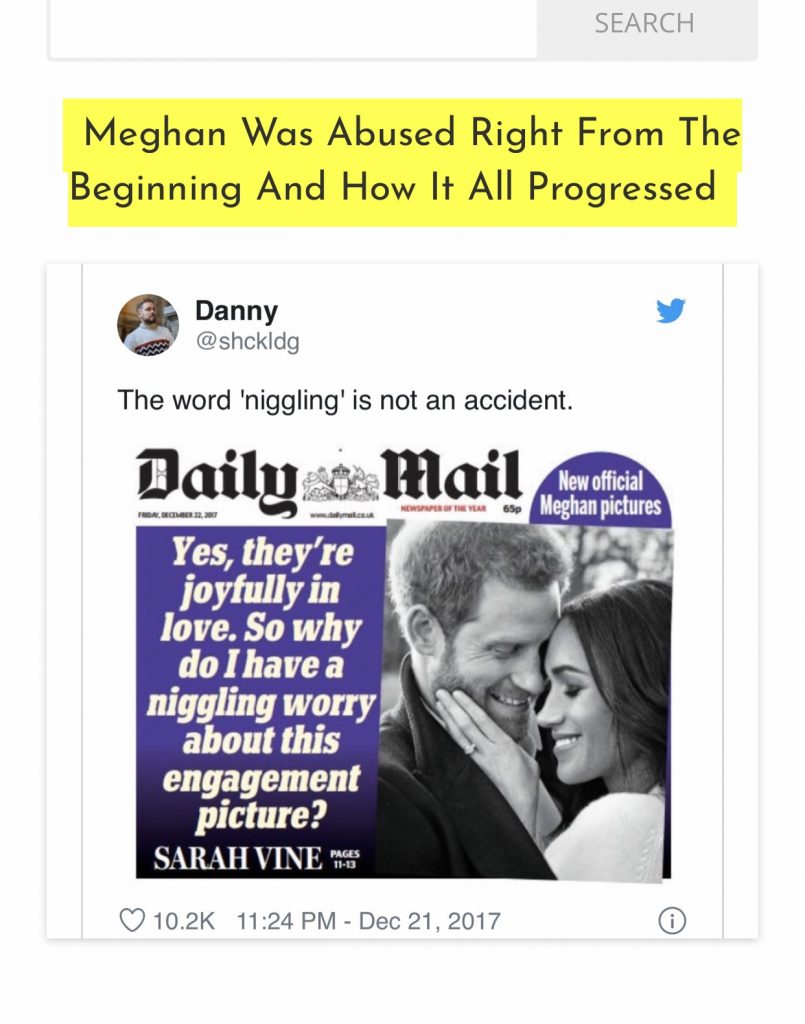 Daily Mail's racist attack against Meghan