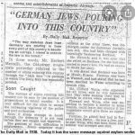 Daily Mail re Jewish Refugees