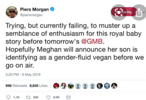 Piers Morgan Archie Abuse