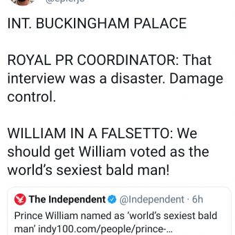 Prince William named sexiest bald man