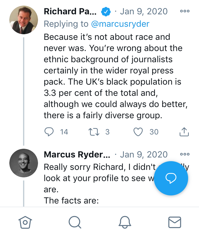 Richard Palmer Denying Racism