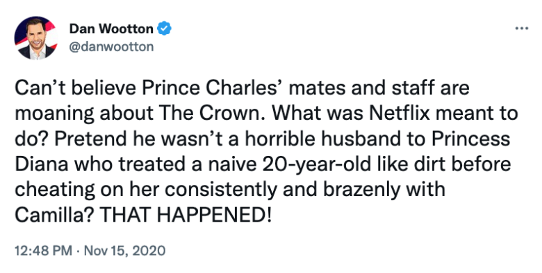 Dan Wootton calls King Charles horrible husband